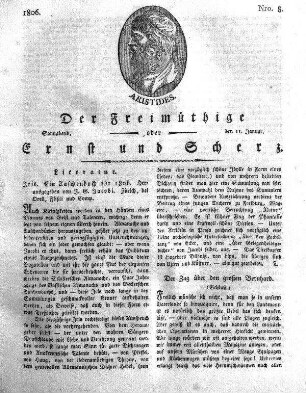 Nro. 8, Sonnabend, den 11. Januar 1806