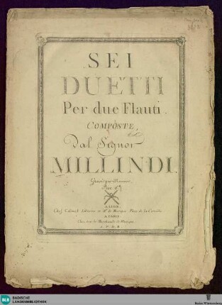 Sei duetti per due flauti