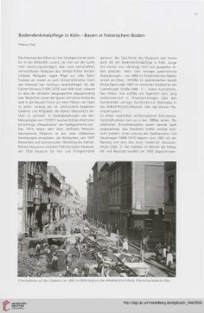 Bodendenkmalpflege in Köln - Bauen im historischen Boden