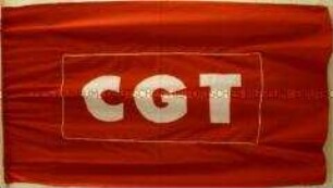 Flagge der französischen Gewerkschaft "CGT"