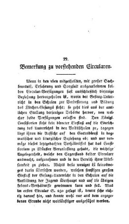 Bemerkung zu vorstehenden Circularen