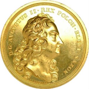 Kurfürst Friedrich August I. als König August II. von Polen - Erneuerung des polnischen Ordens vom Weißen Adler 1705