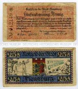 Notgeldserienschein der Stadt Flensburg