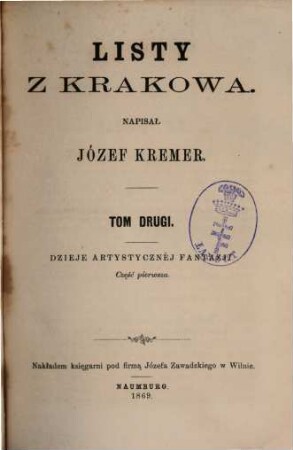 Listy z Krakowa, 2,1
