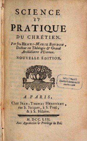 Science et la pratique du chrestien