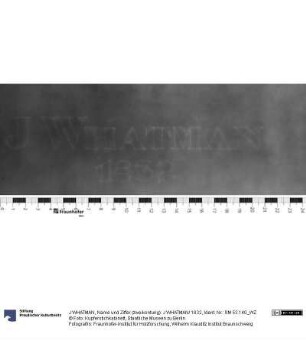Name und Ziffer (zweikonturig): J WHATMAN/ 1832