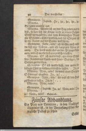 Fünfte Abhandlung
