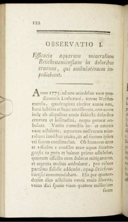 Observatio I. - Observatio VII.