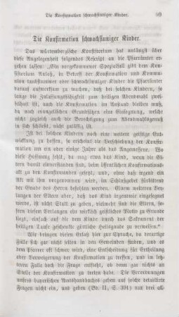 59-67 Die Konfirmation schwachsinniger Kinder