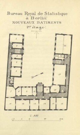 Bureau Royal de Statistique à Berlin. Nouveaux batiments. 1er étage