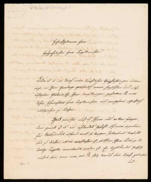 Brief von Ferdinand Oesterley an Louis Spohr