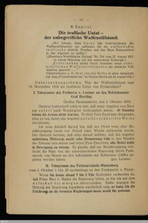 II. Telegramm des Feldmarschalls Hindenburg