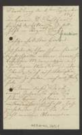 Brief von Jean-Philippe Graffenauer an Johann Jacob Kohlhaas