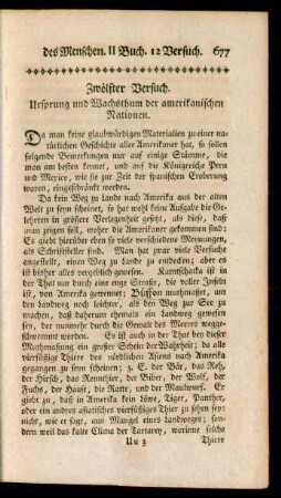 Zwölfter Versuch. Ursprung und Wachsthum der amerikanischen Nationen