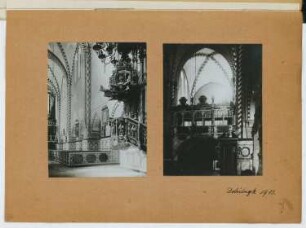 Klosterkirche St. Marien, Dobrilugk: Innenansichten (aus: Skizzen- und Fotoalbum 28)