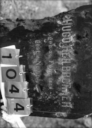 Grabstein 1044 [Hahn S. 91 Grab-Nr. 1464]: Grabstein 1044 (Detailaufnahme) [Hahn S. 91 Grab-Nr. 1464]