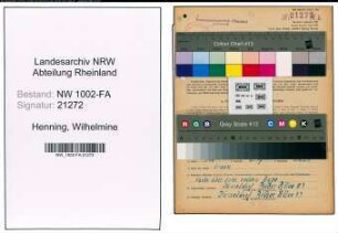 Entnazifizierung Wilhelmine Henning, geb. 21.08.1907 (Filialleiterin)