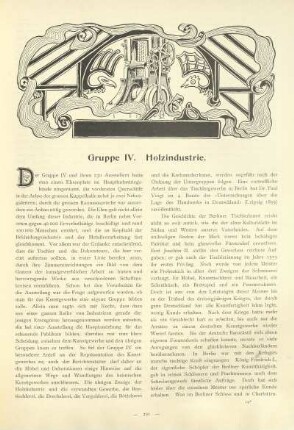 Gruppe IV. Holzindustrie