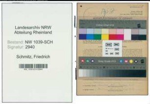 Entnazifizierung Friedrich Schmitz , geb. 30.01.1885 (Baufuehrer)