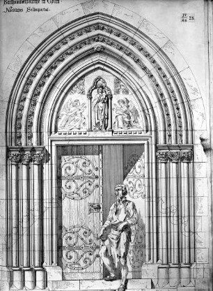 Aufriss des Nordportals der Bartholomäuskirche in Kolín