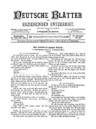 Der Aufsatz in meiner Schule : (Schluß)