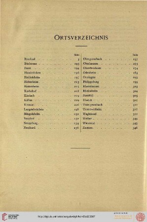 Ortsverzeichnis