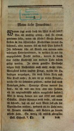 Gellerts sämmtliche Schriften, 5. Gellerts Briefe