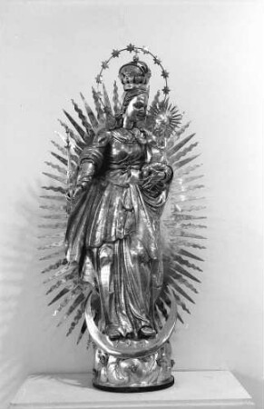 Freiburg: Augustinermuseum, Muttergottes, Johann Jakob Rothbletz, Freiburg, im Auftrag der Corpus Christi Bruderschaft, Prozessionsfigur