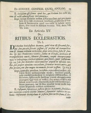 Ex Articulo XV. De Ritibus Ecclesiasticis.