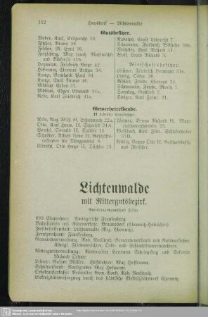Lichtenwalde mit Rittergutsbezirk