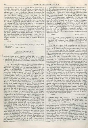 712-714 [Rezension] Beintker, Horst, Die Christenheit und das Recht bei Adolf Schlatter