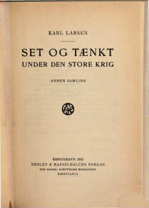 Under den store krig : Den røde traad, 2
