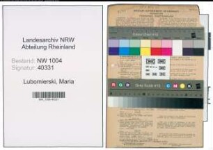 Entnazifizierung Maria Lubomierski , geb. 11.08.1917 (Postbeamtin)