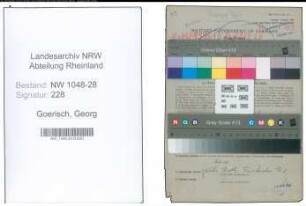 Entnazifizierung Georg Goerisch , geb. 19.09.1884 (Postbeamter)