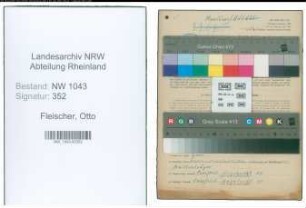 Entnazifizierung Otto Fleischer , geb. 16.07.1903 (Angestellter)