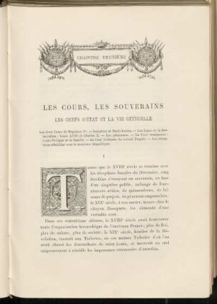 Chapitre deuxième. Les cours, les souverains, les chefs d'état et la vie officielle