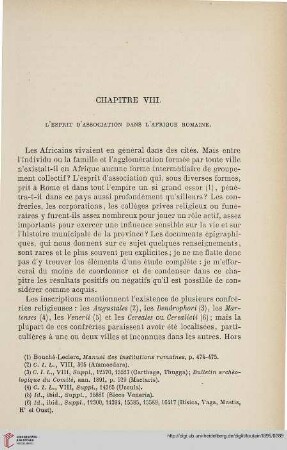 Chapitre VIII: L'esprit d'association dans l'Afrique romaine