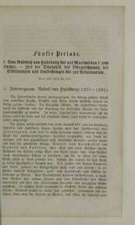 Fünfte Periode.