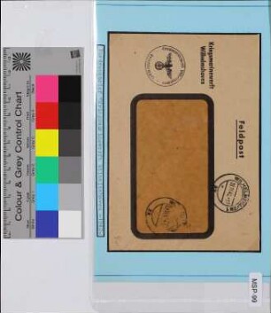 Dienstbrief-Feldpost-Vordruck, Schiffsname/Landeinheit: Kriegsmarinewerft Wilhelmhaven; Frankatur, Mi.-Nr.: [Keine]; Poststempel: Wilhelmshaven zz 28.11.42.-17; Nebenstempel: Kriegsmarinewerft Wilhelmshaven