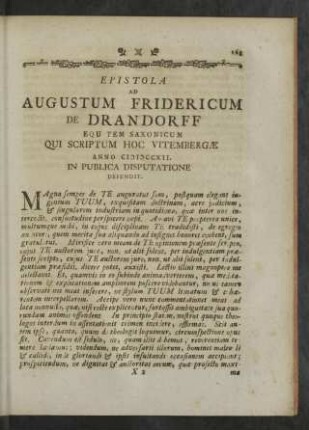 Epistola ad Augustum Fridericum de Drandorff