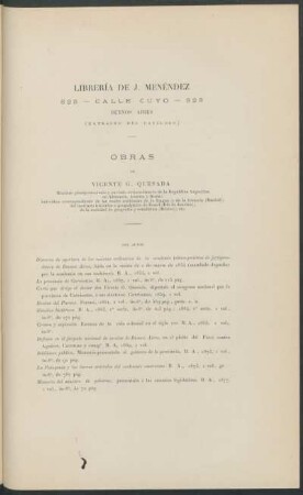 Obras de Vicente G. Quesada