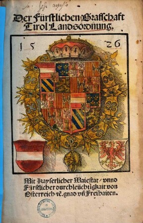 Der Fürstlichen Grafschaft Tirol Landsordnung