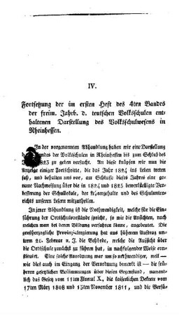 Darstellung des Volksschulwesens in Rheinhessen : Fortsetzung