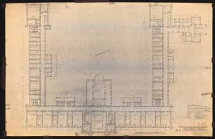 Evangelisches Diakonissenkrankenhaus Bethanien, Berlin-Kreuzberg Hauptgebäude: Grundriss 1.OG 1:100