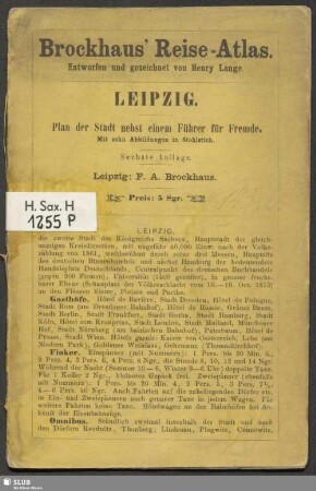 [2]: Leipzig : Plan der Stadt nebst einem Führer für Fremde