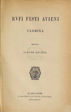 Rufi Festi Avieni Carmina