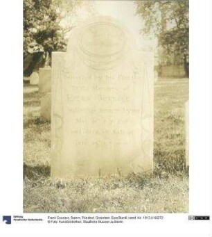 Salem, Friedhof, Grabstein: Ezra Burrill