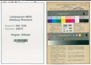 Entnazifizierung Wilhelm Wagner , geb. 15.08.1901 (Bergbauangestellter)