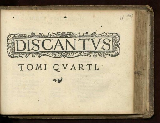 Tomus quartus psalmorum selectorum .. Discantus