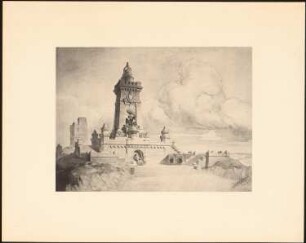 Kaiserdenkmal auf dem Kyffhäuser: Perspektivische Ansicht